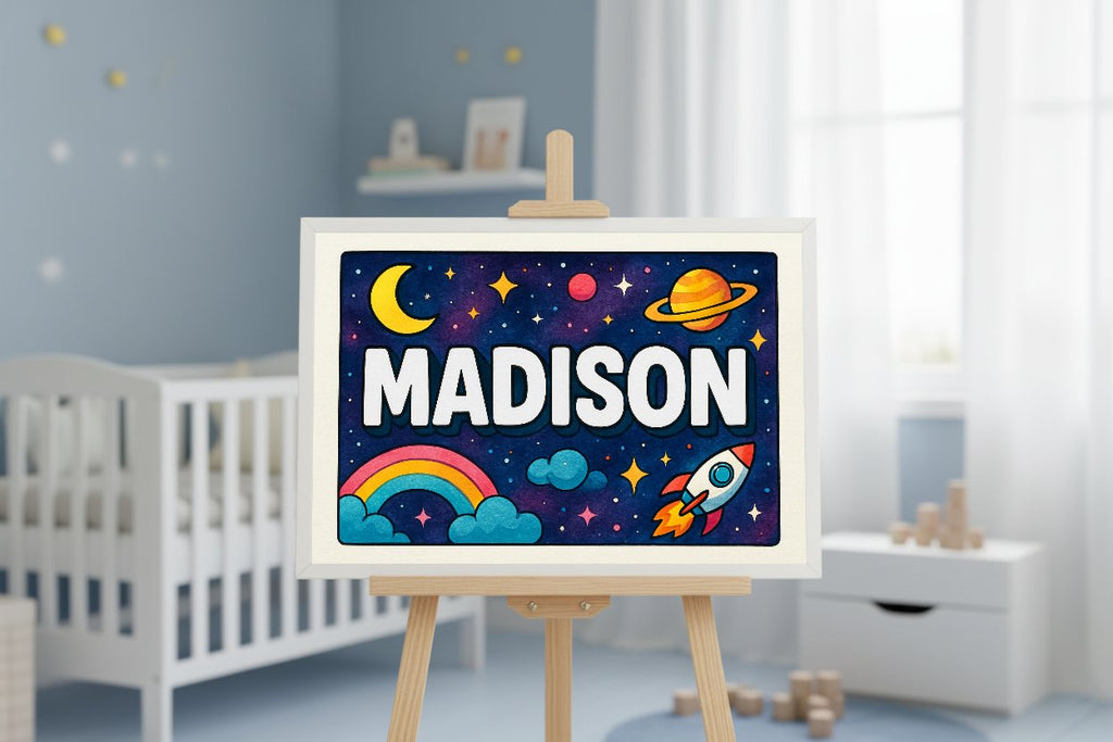Personalized name art for Madison
