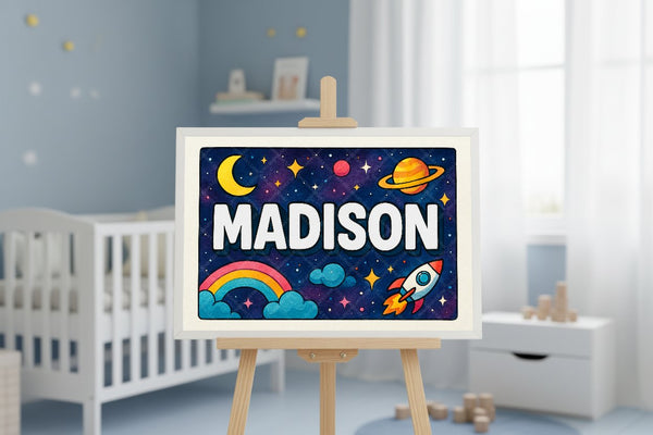 "Madison" Amongst the Stars Personalized Space Artwork