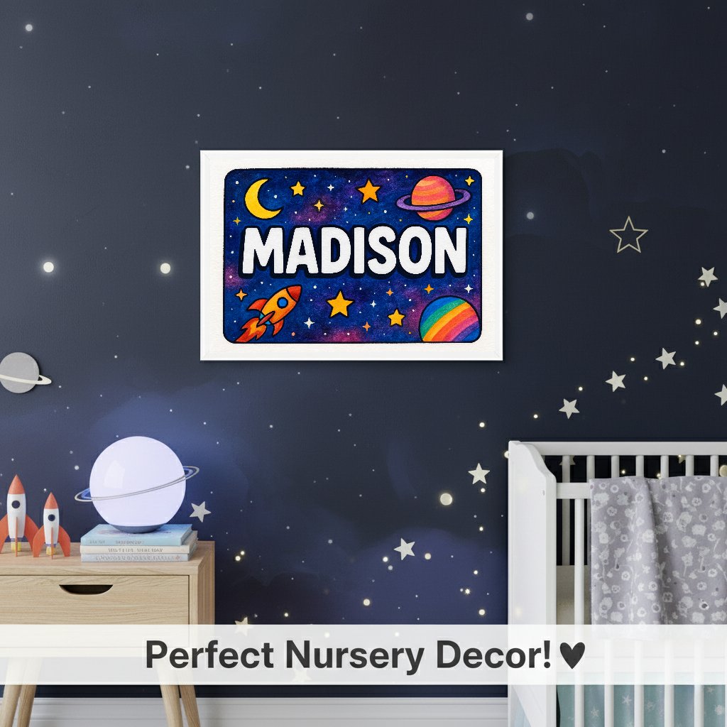Personalized name art for Madison