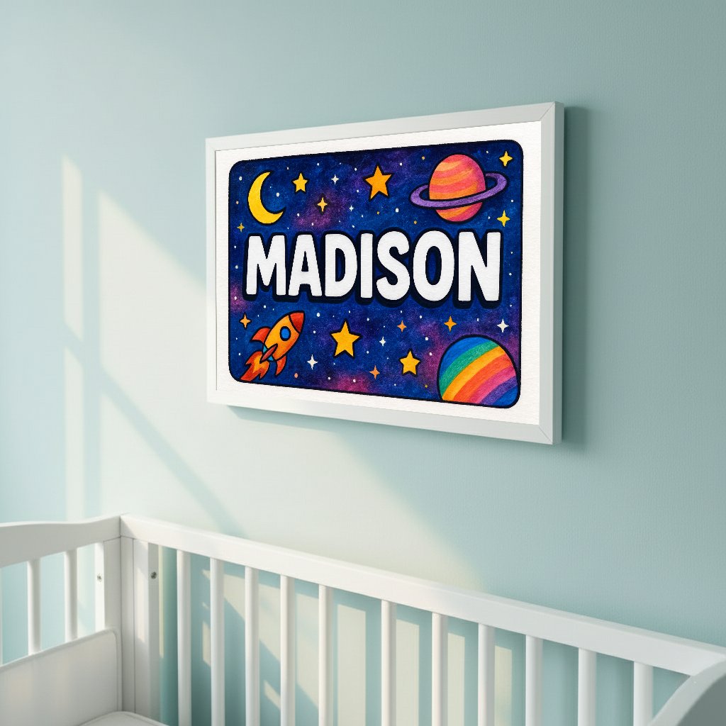 Personalized name art for Madison
