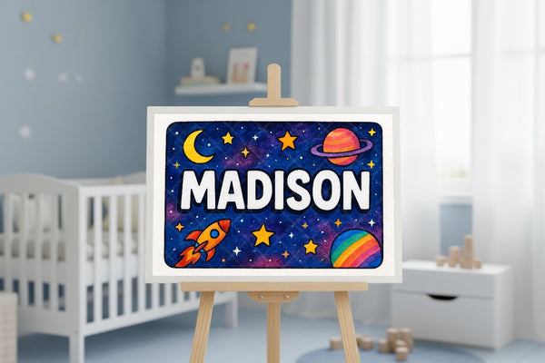 "Madison" Amongst the Stars Personalized Space Artwork