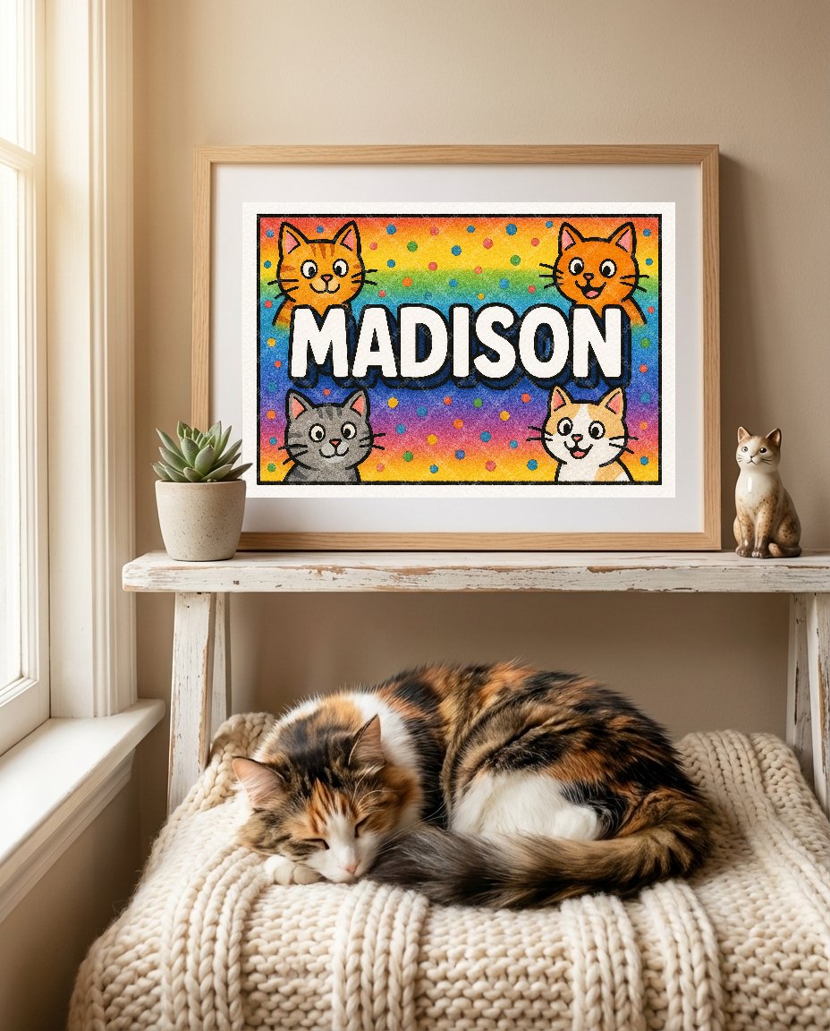 Personalized name art for Madison