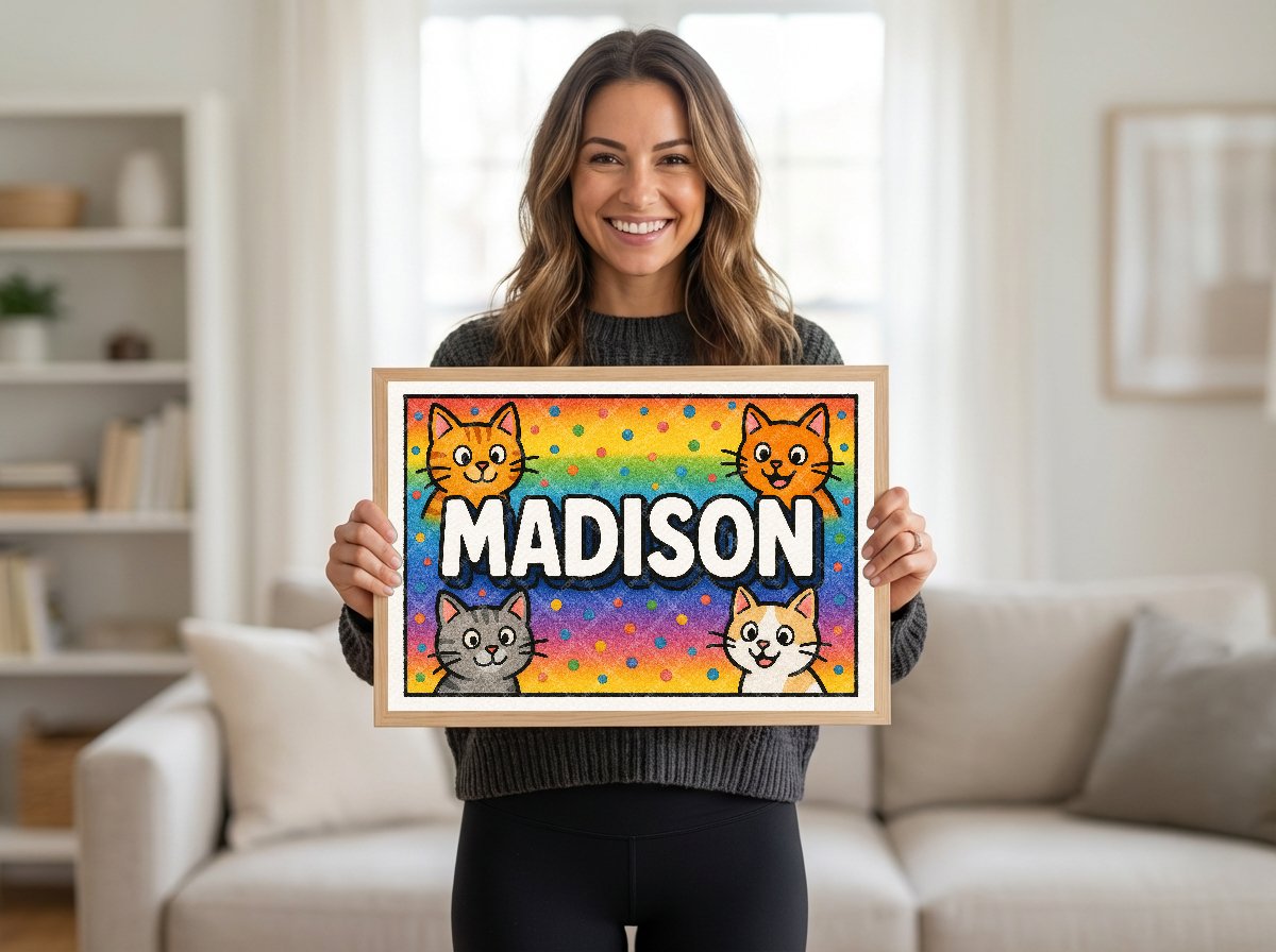 Personalized name art for Madison