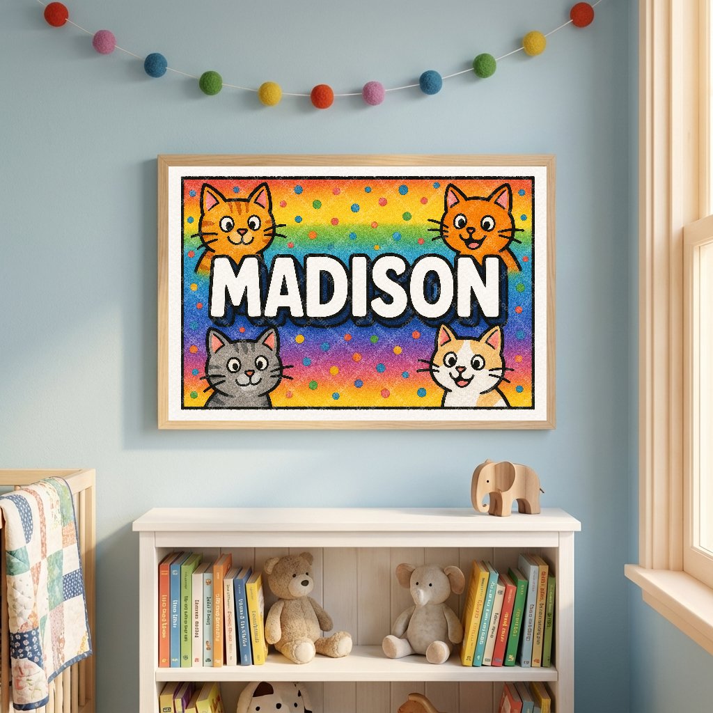 Personalized name art for Madison