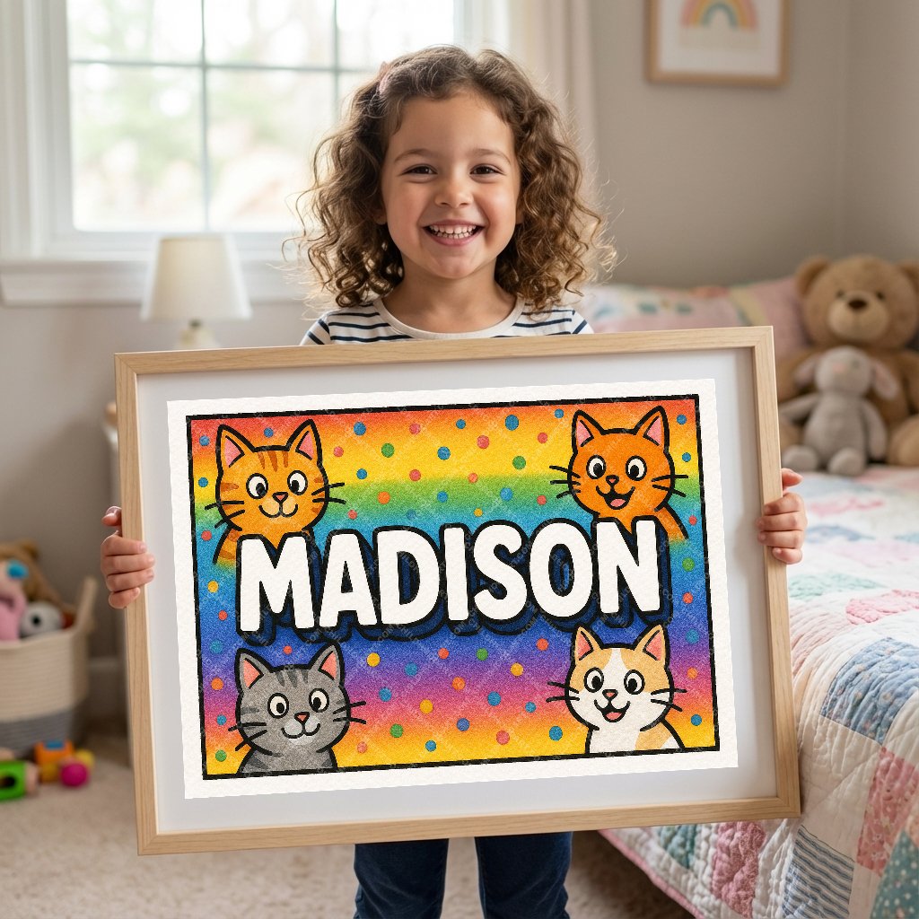 Personalized name art for Madison