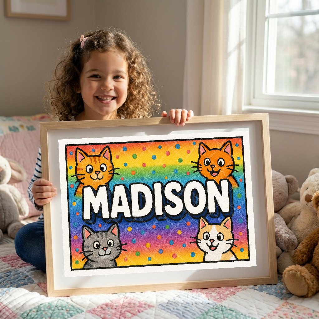 Personalized name art for Madison