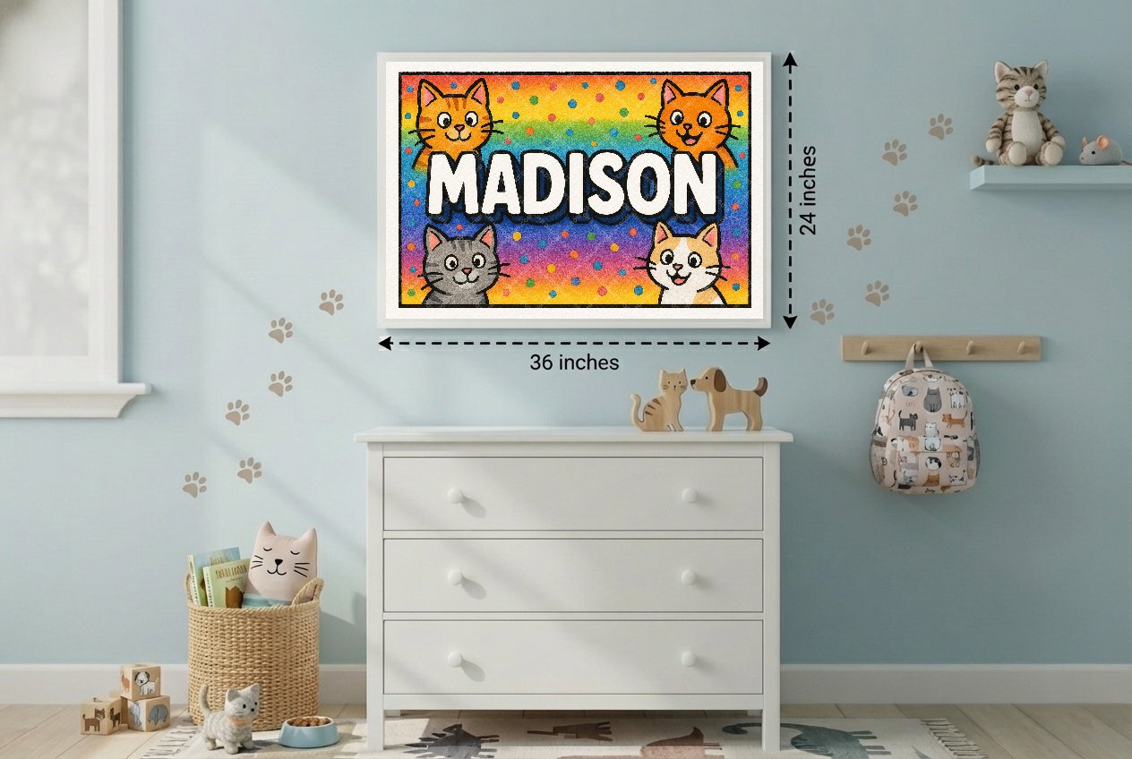 Personalized name art for Madison