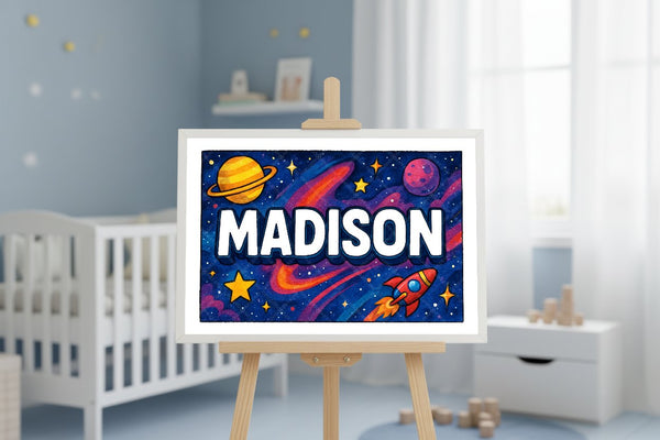 "Madison" Amongst the Stars Personalized Space Artwork