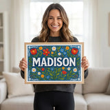 Calm personalized name art for Madison