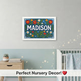 Calm personalized name art for Madison
