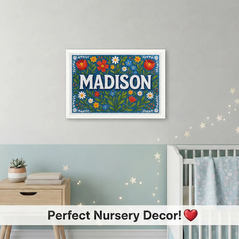 Calm personalized name art for Madison