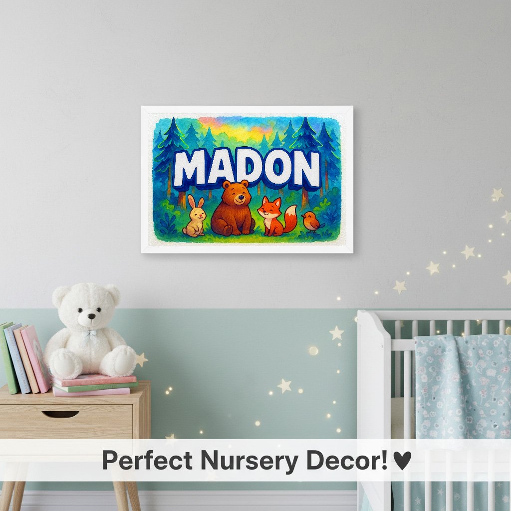 Personalized name art for Madon