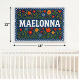 Maelonna Name Art - Floral Farmhouse personalized wall print for kids