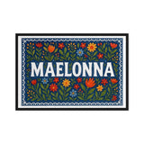Maelonna Name Art - Floral Farmhouse personalized wall print for kids