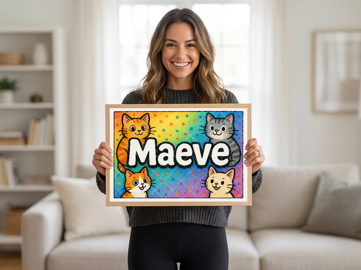 Personalized name art for Maeve
