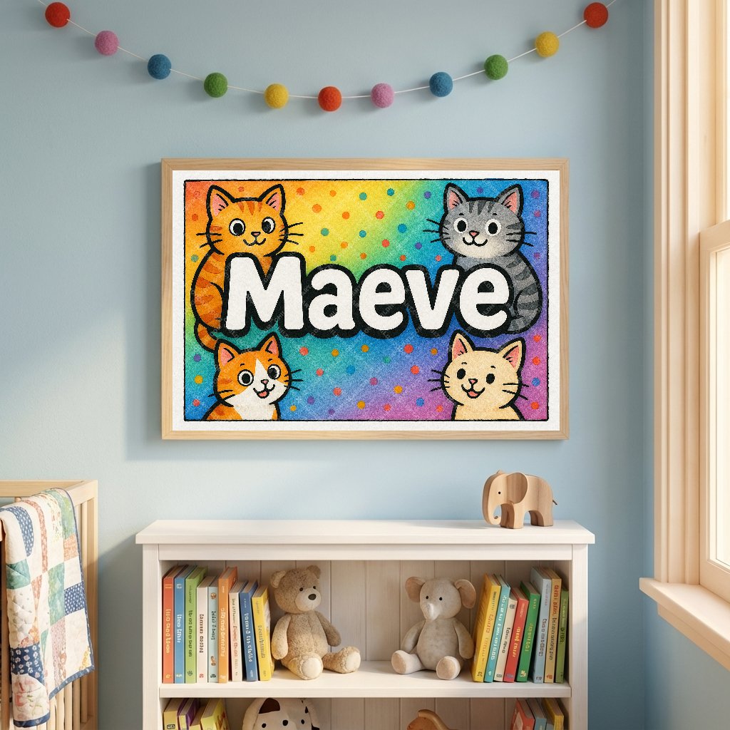Personalized name art for Maeve
