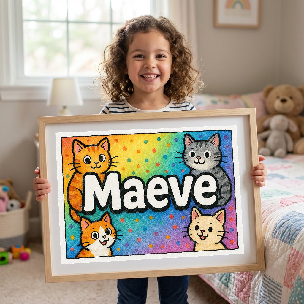 Personalized name art for Maeve