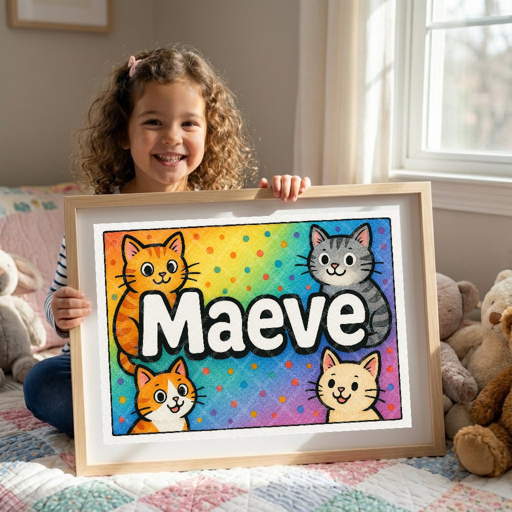 Personalized name art for Maeve