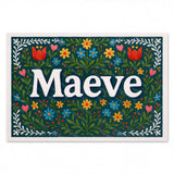 Calm personalized name art for Maeve