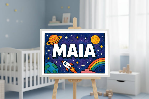 "Maia" Amongst the Stars Personalized Space Artwork