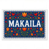 Makaila Name Art - Floral Farmhouse personalized wall print for kids