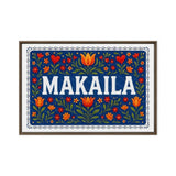 Makaila Name Art - Floral Farmhouse personalized wall print for kids