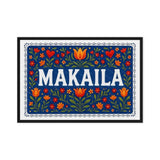 Makaila Name Art - Floral Farmhouse personalized wall print for kids