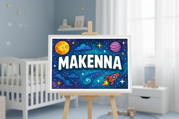 "Makenna" Amongst the Stars Personalized Space Artwork
