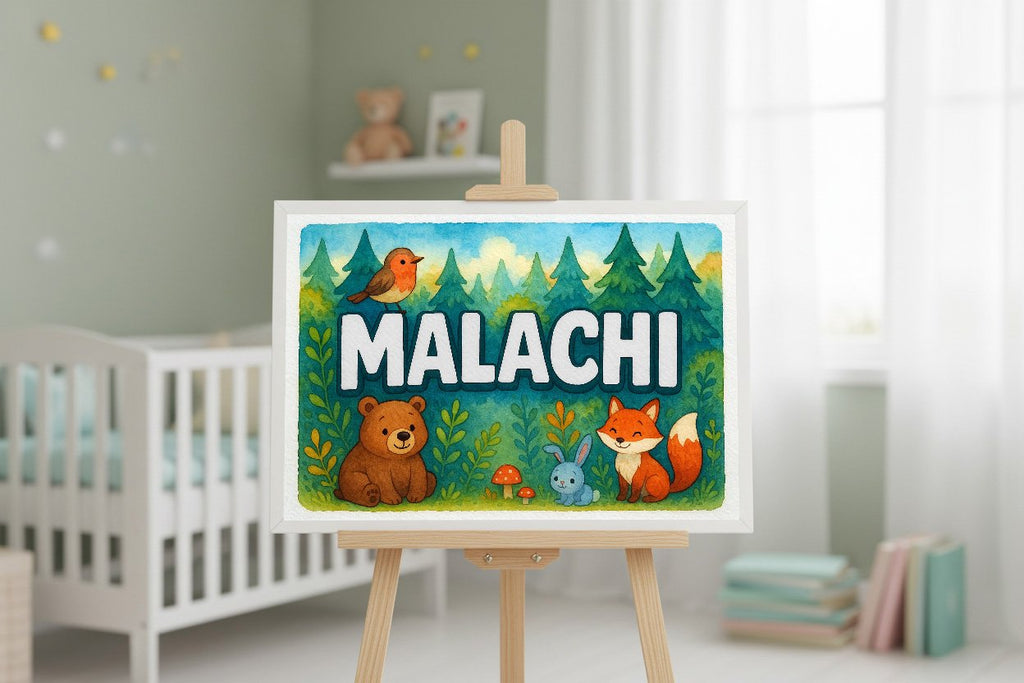 Personalized name art for Malachi