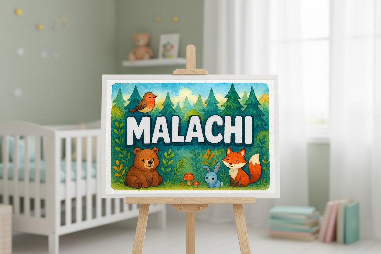 Personalized name art for Malachi