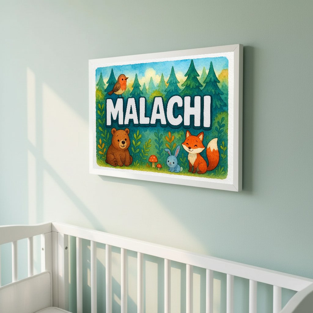 Personalized name art for Malachi