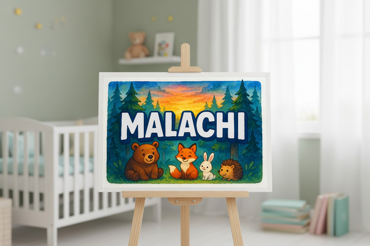 Personalized name art for Malachi