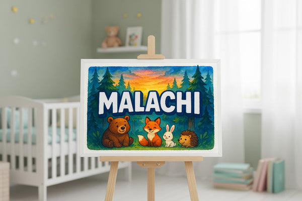 Malachi’s Personalized Forest Friends Art