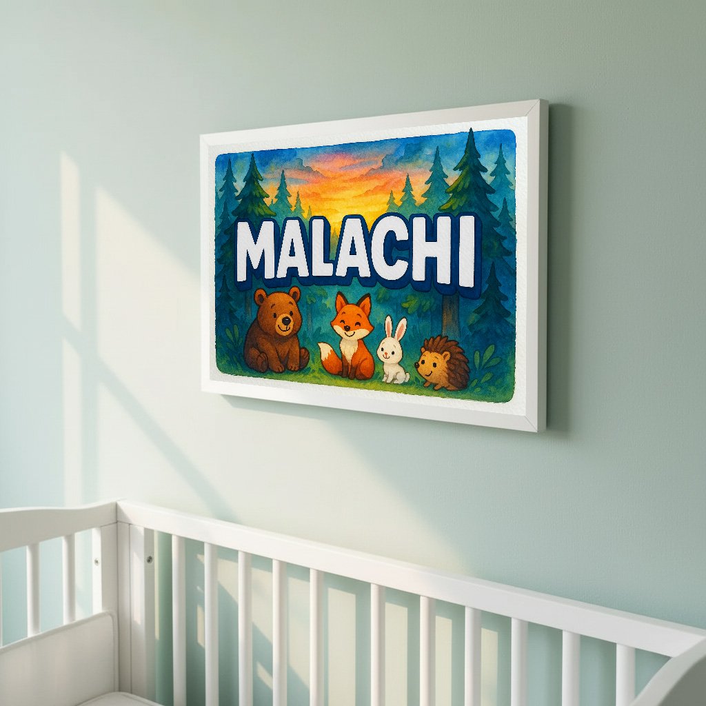Personalized name art for Malachi