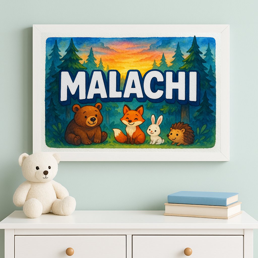 Personalized name art for Malachi