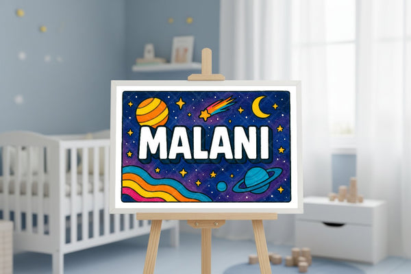 "Malani" Amongst the Stars Personalized Space Artwork
