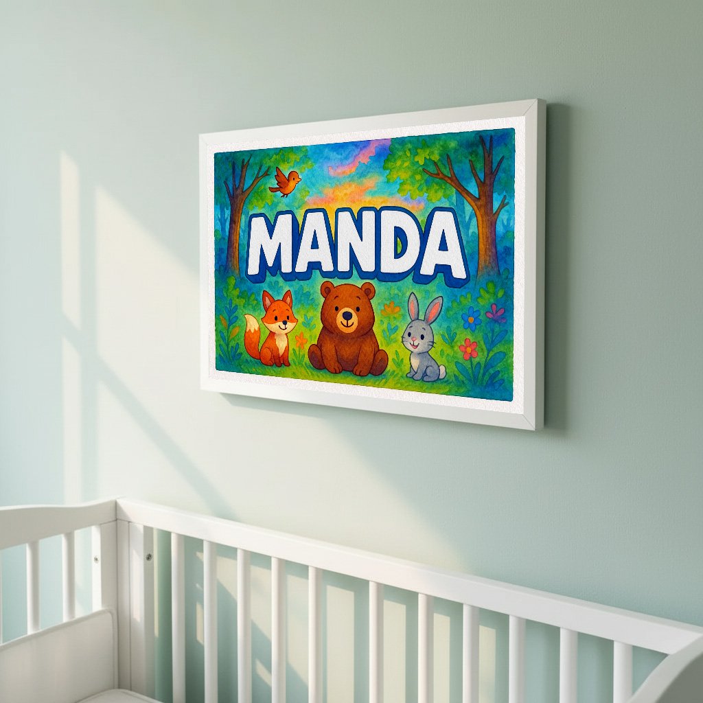 Personalized name art for Manda