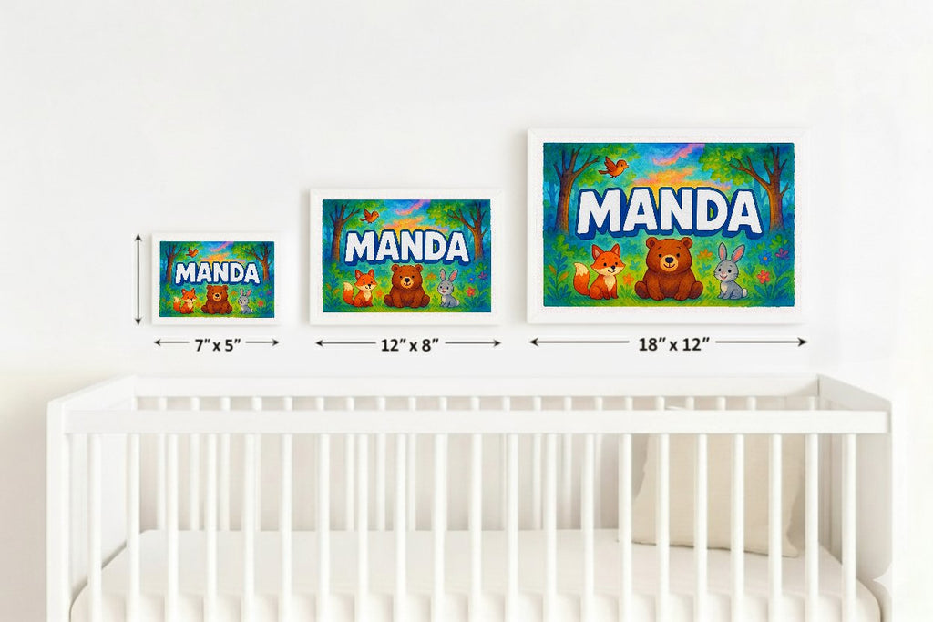 Personalized name art for Manda