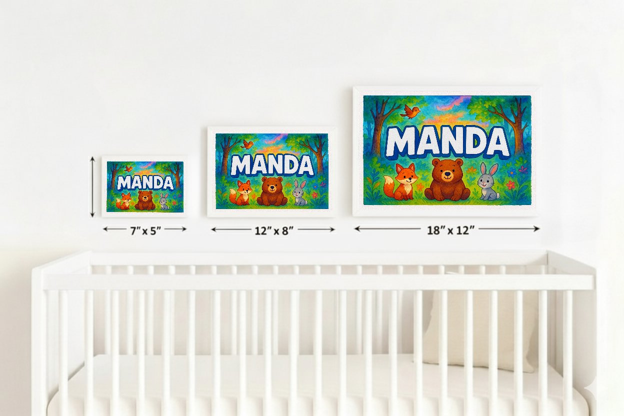 Personalized name art for Manda