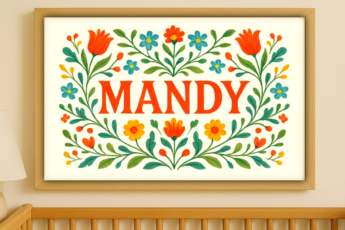 Mandy Personalized Art - Simple Floral 02