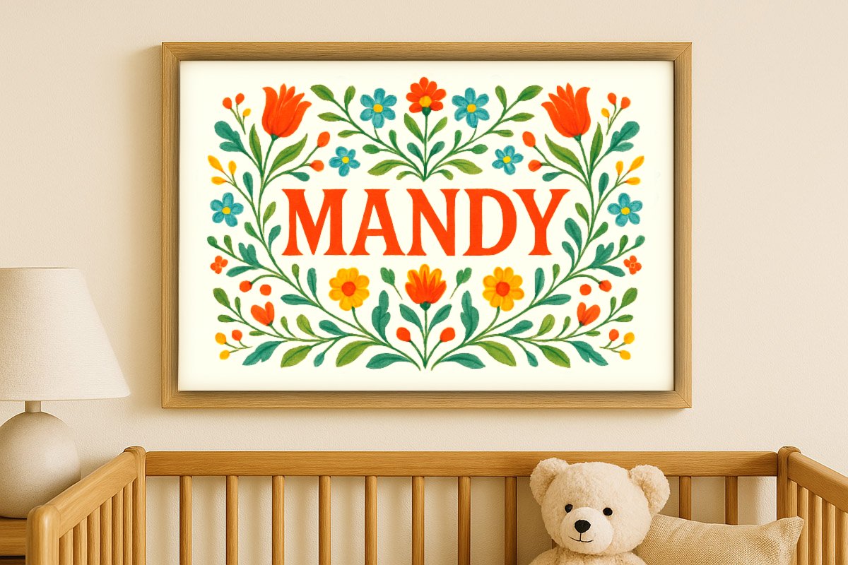 Mandy Personalized Art - Simple Floral 02