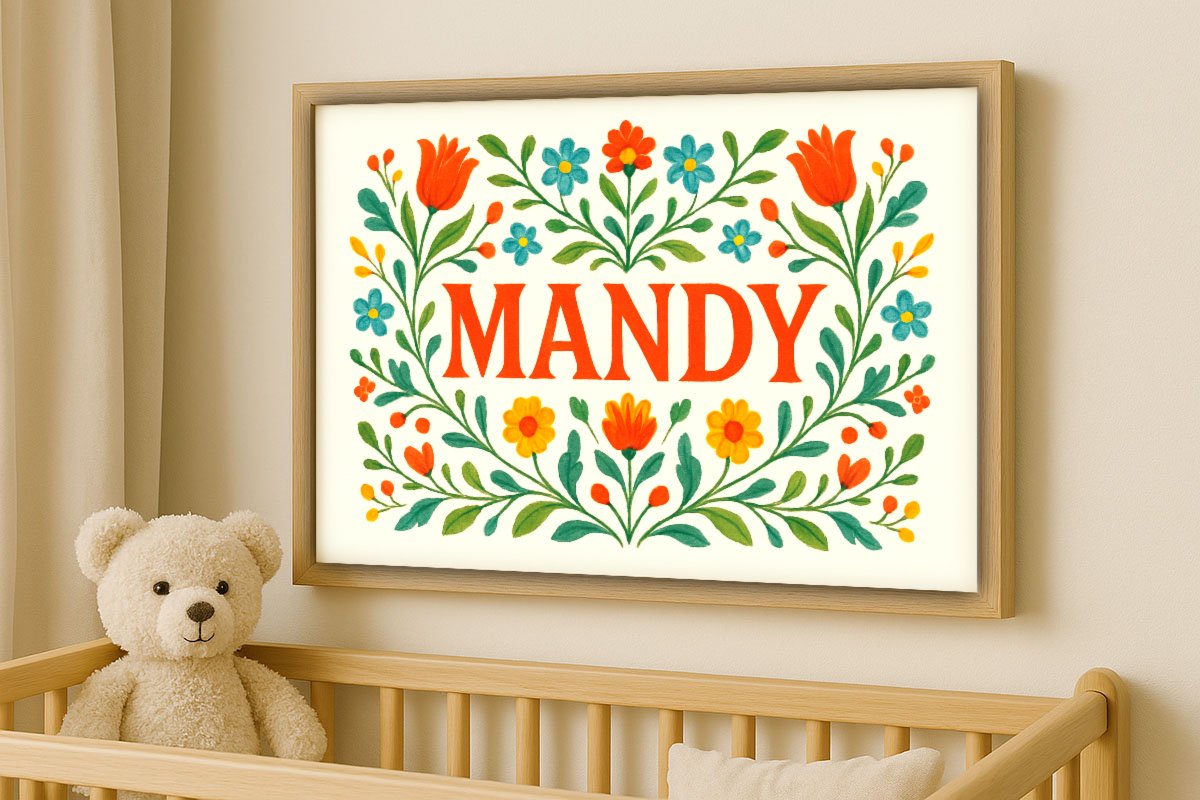 Mandy Personalized Art - Simple Floral 02