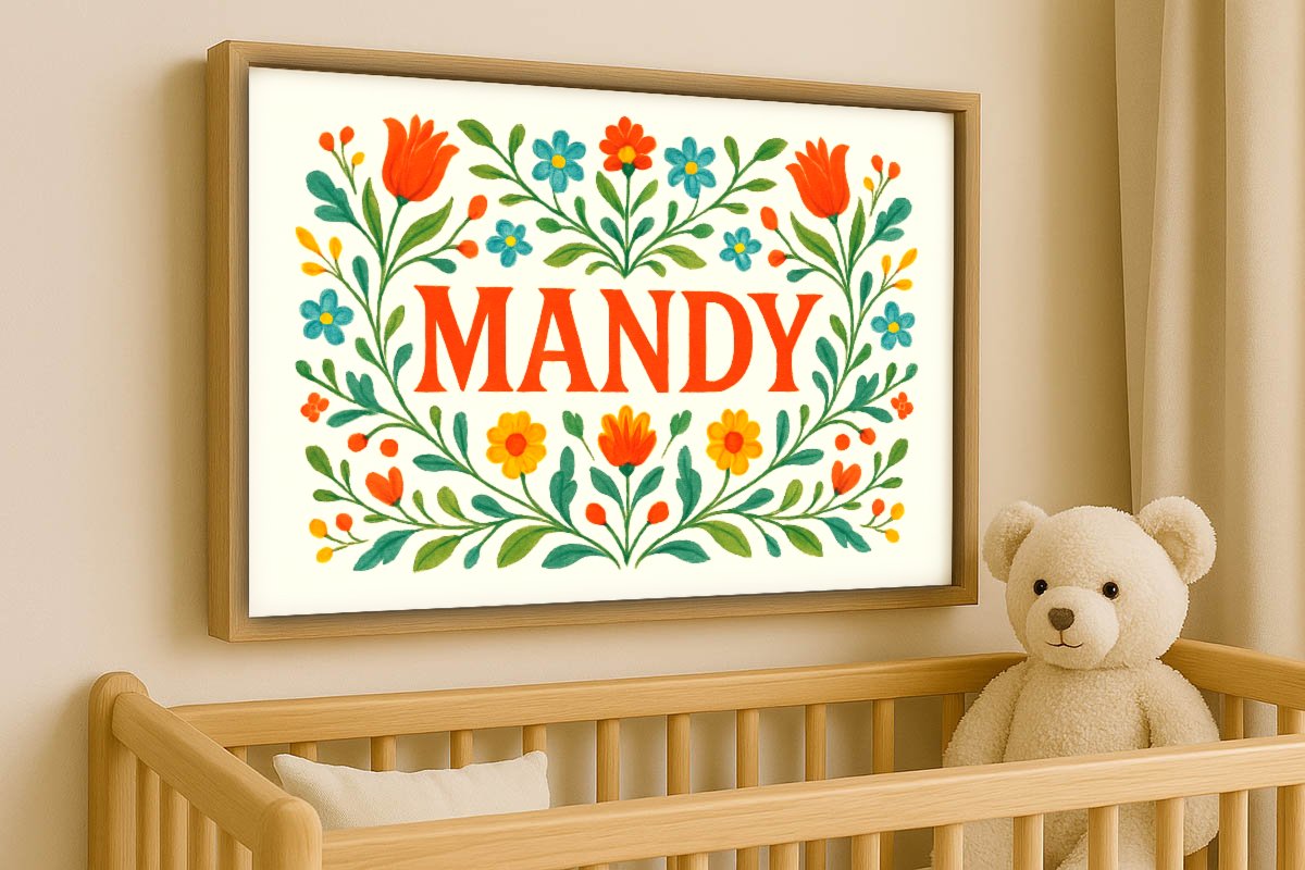 Mandy Personalized Art - Simple Floral 02
