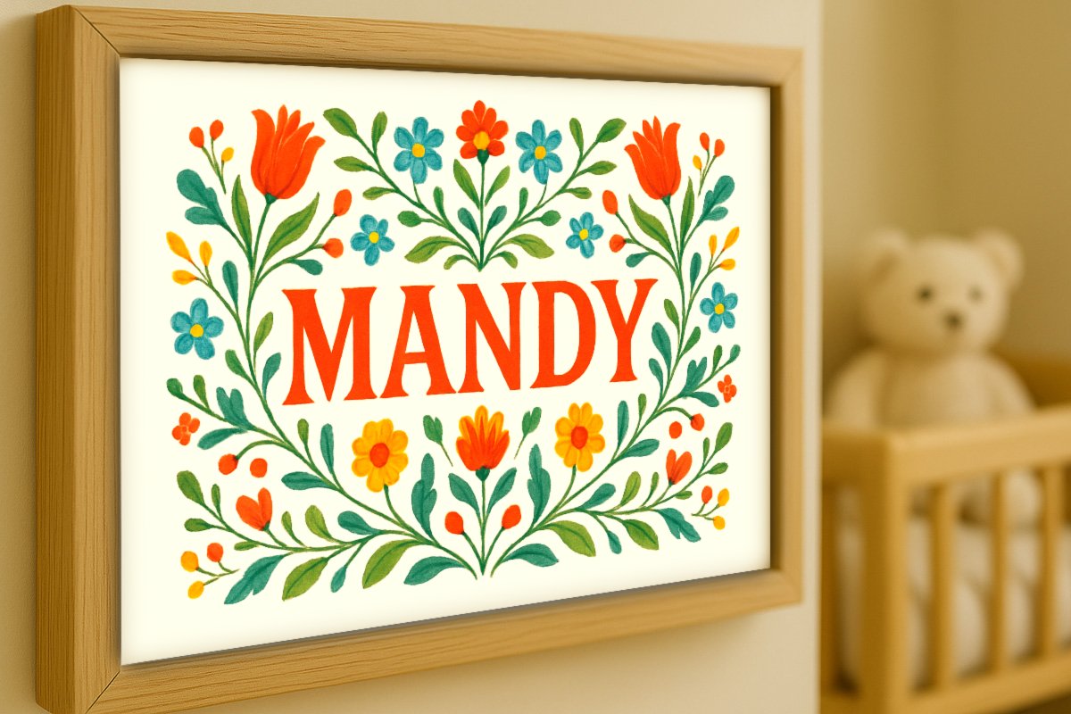 Mandy Personalized Art - Simple Floral 02