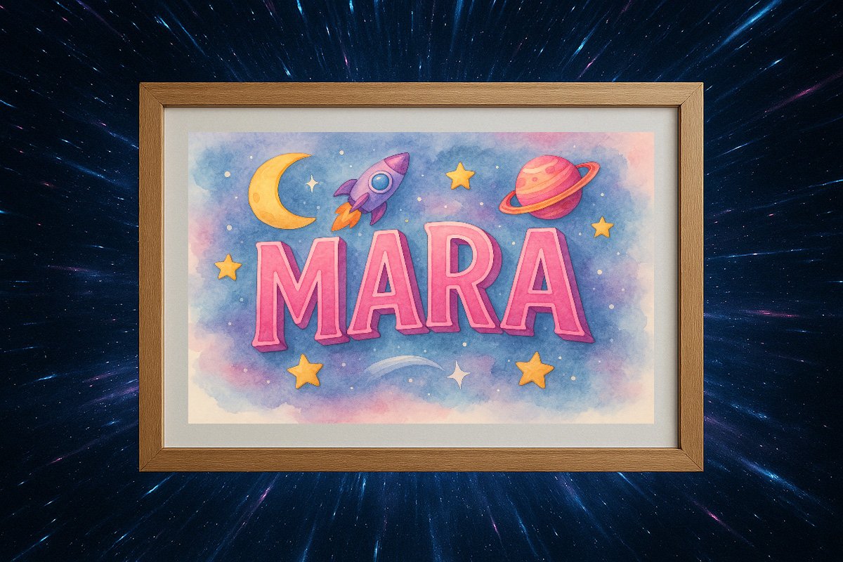 Mara Personalized Outer Space Art 1663