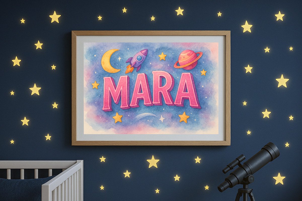 Mara Personalized Outer Space Art 1663