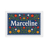 Marceline Name Art - Floral Farmhouse personalized wall print for kids