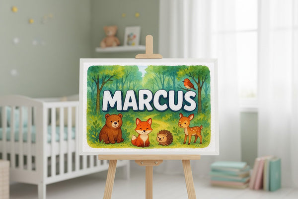 Marcus’ Personalized Forest Friends Art