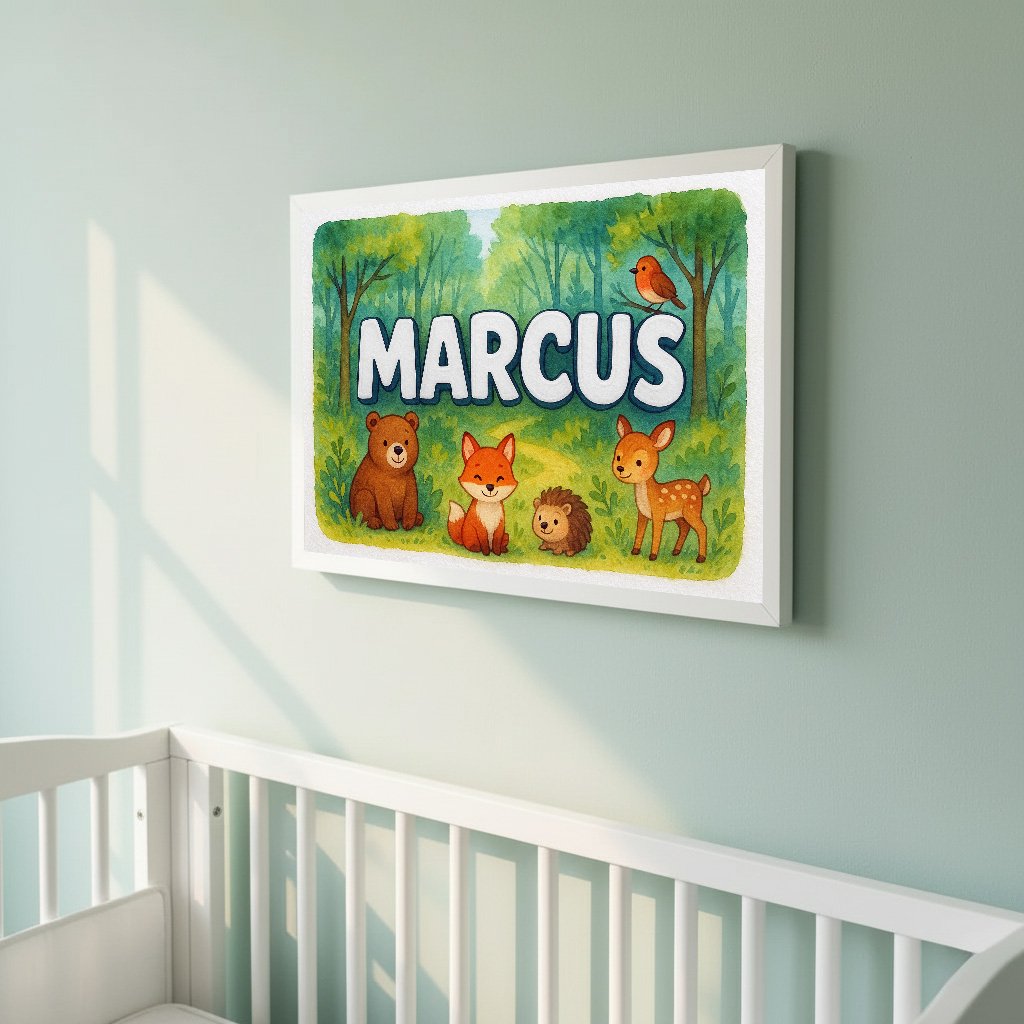 Personalized name art for Marcus