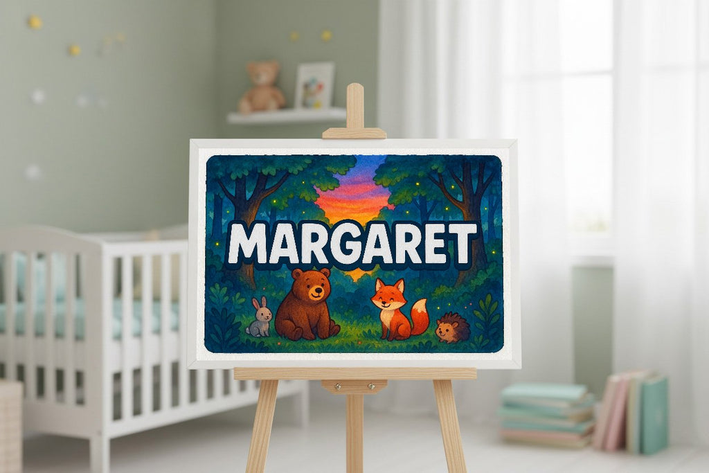 Personalized name art for Margaret